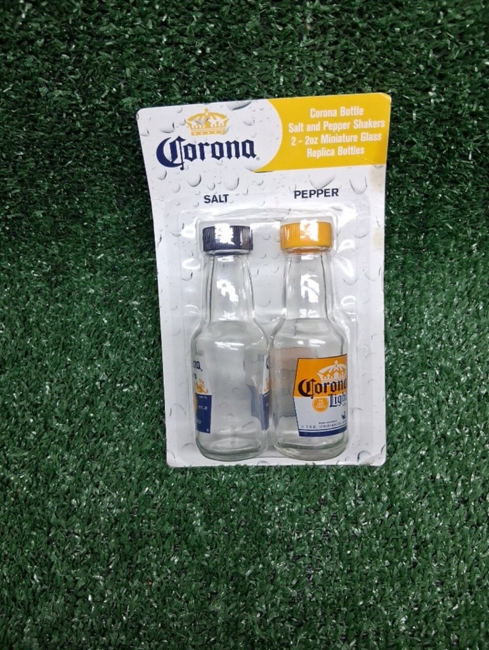 Corona Extra Light Salt & Pepper Shaker Set 2oz Miniature Replica Bottles